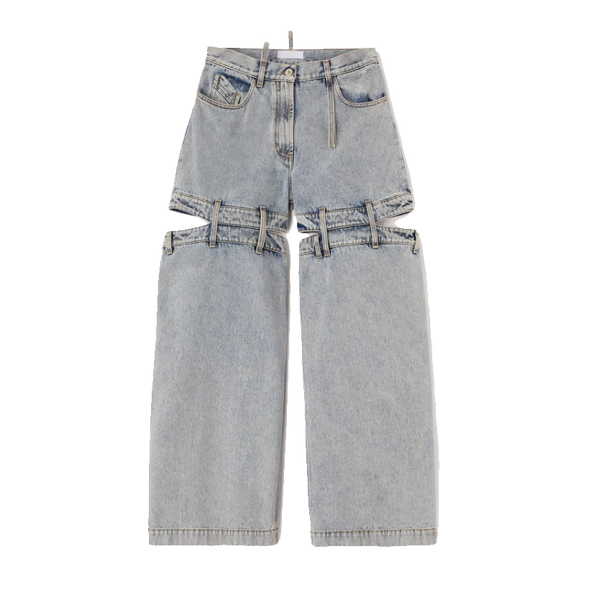 Leg-baring trend ultra-loose wide-leg pants