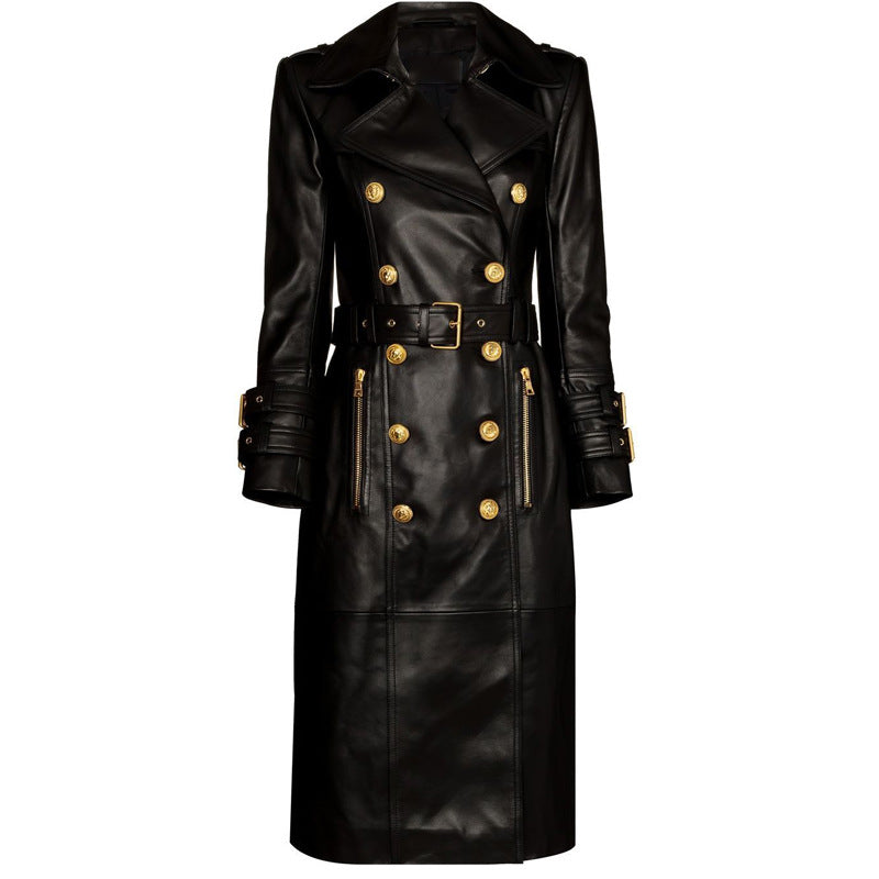Leather Windbreker Black Jacket