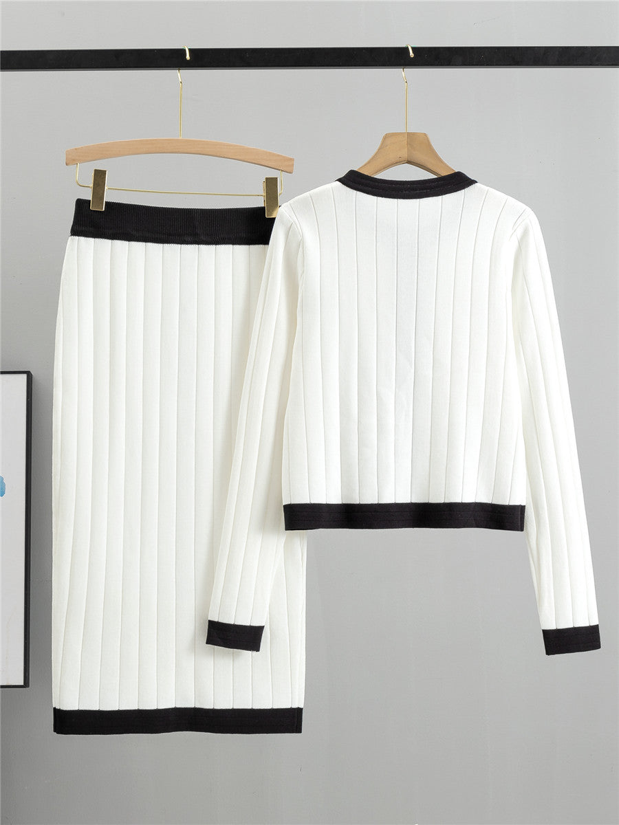 Matching knitted cardigan set