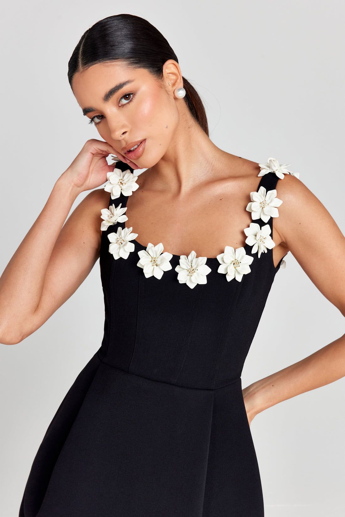 Flower dress Black