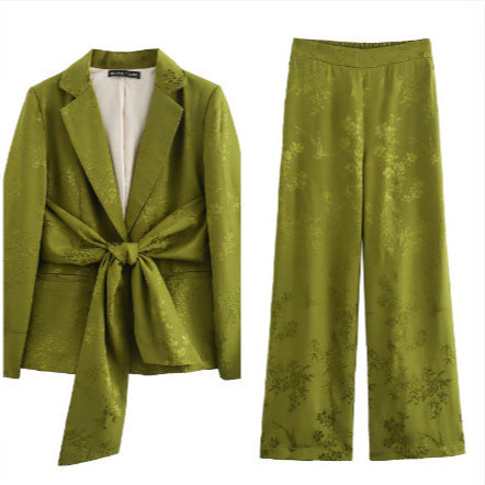 Straight leg pants set