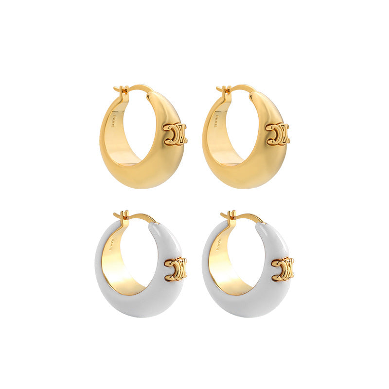 Celin Arch New Enamel Glaze Earrings