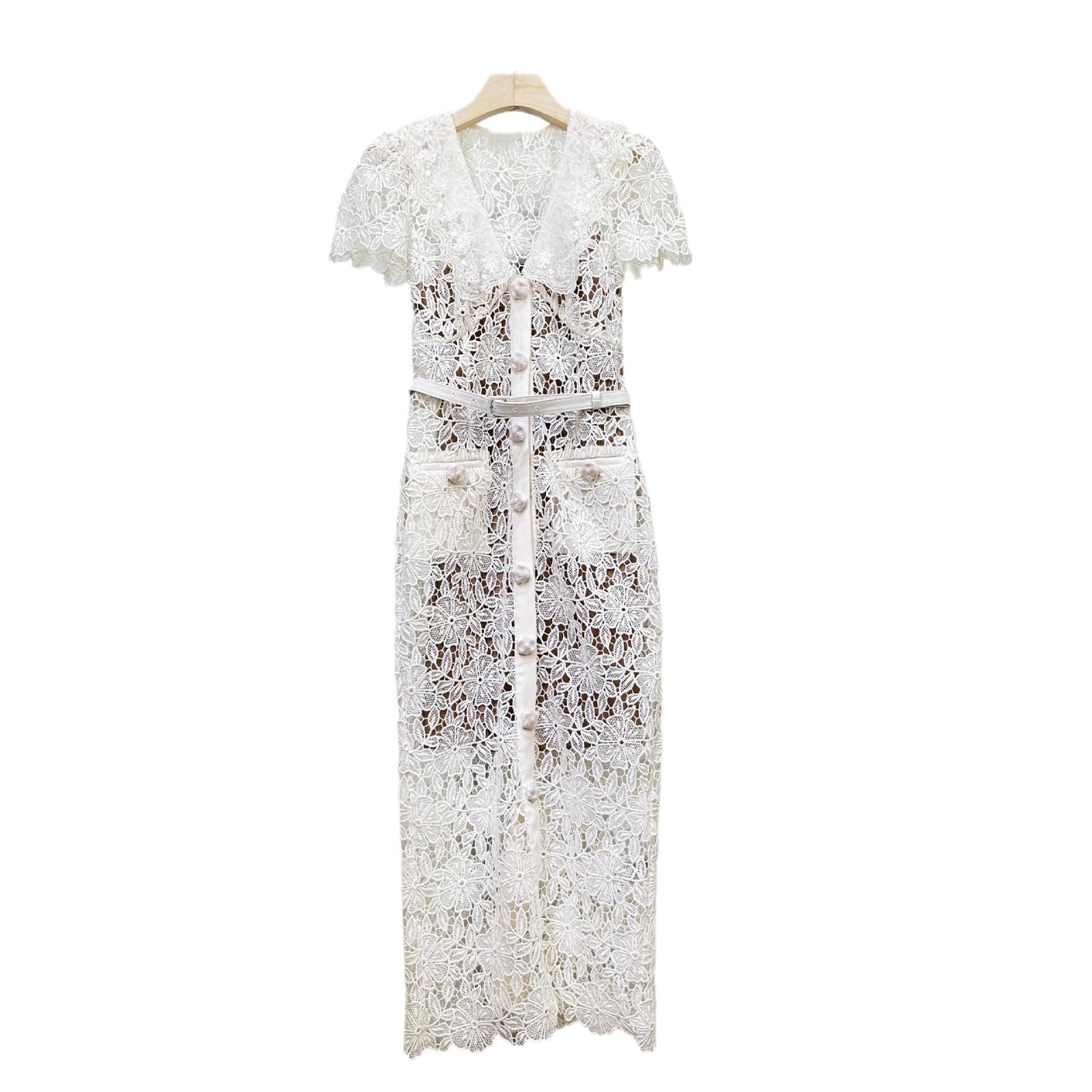 Crochet Lace Waist Dress