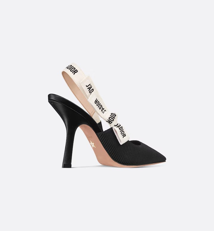 Dio-slingback pump Black Technical Fabric