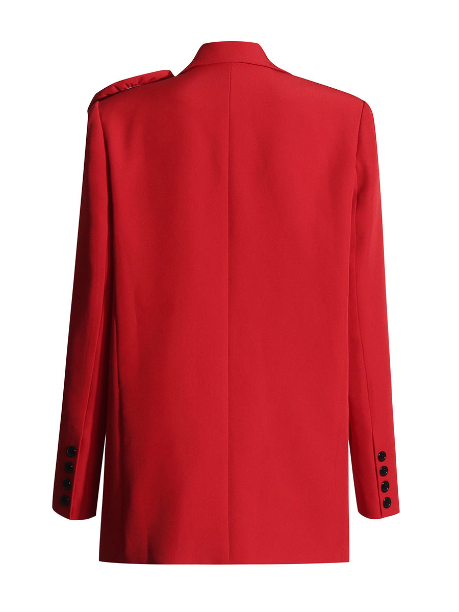 Rose stitching women blazer