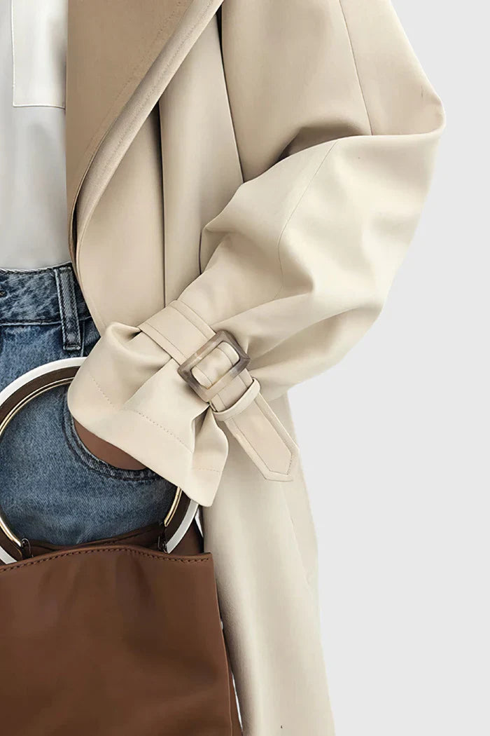Double Layered Long Trenchcoat - Light Brown