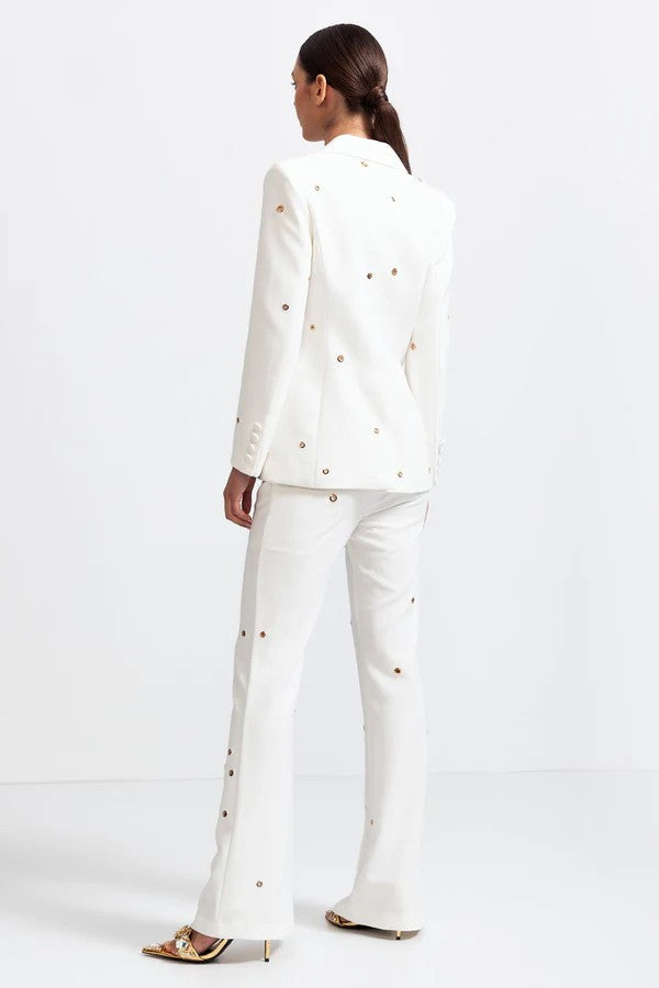Two Piece Elegant Suit with Metal Details