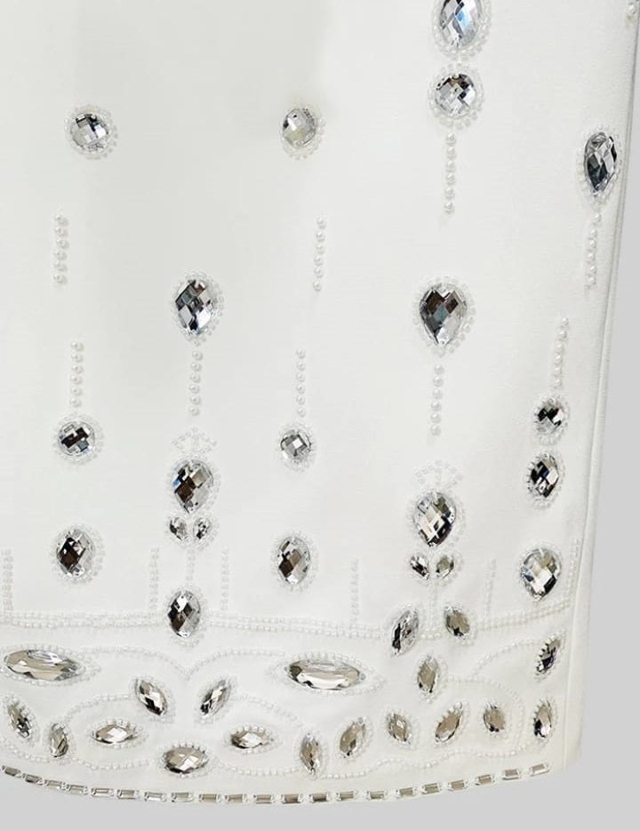 Diamond Embellished Co-Ord with Mini Skirt