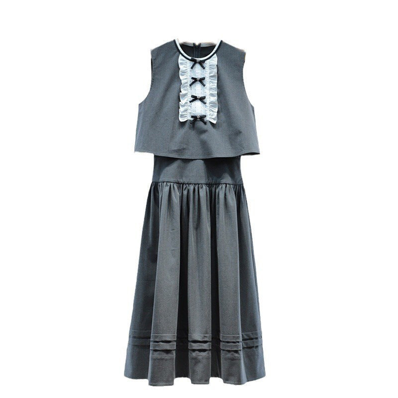 Diamond Sleeveless High Waist Dress Set