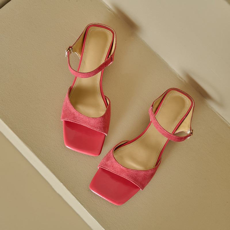 Mid-heel sandals female