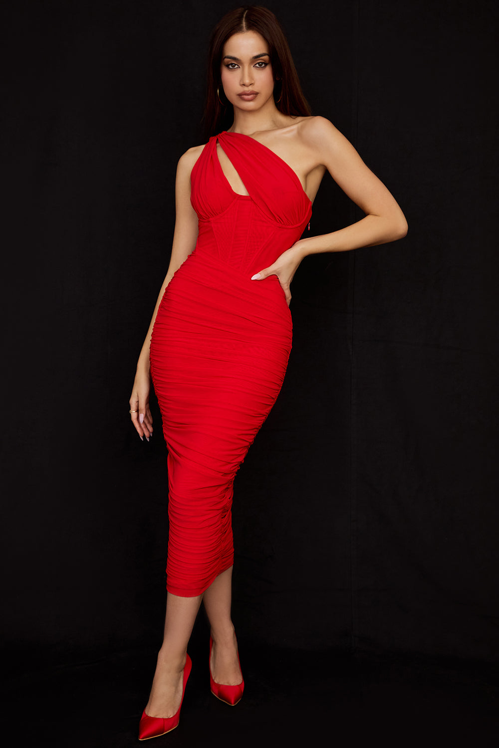 valentina asymmetric cutout one-shoulder midi dress House of CB | Dresses | House Of Cb Valentina Ivory Asymmetric Cutout Midi Dress Xs