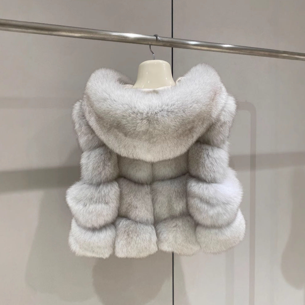 Fur bread cubes jacket