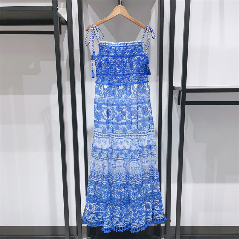 Vintage Off-shoulder slip dress