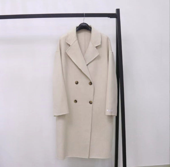 Double-sided tweed mid-length new slimming Jacket