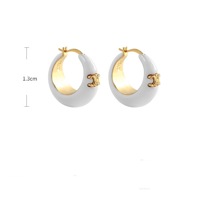 Celin Arch New Enamel Glaze Earrings