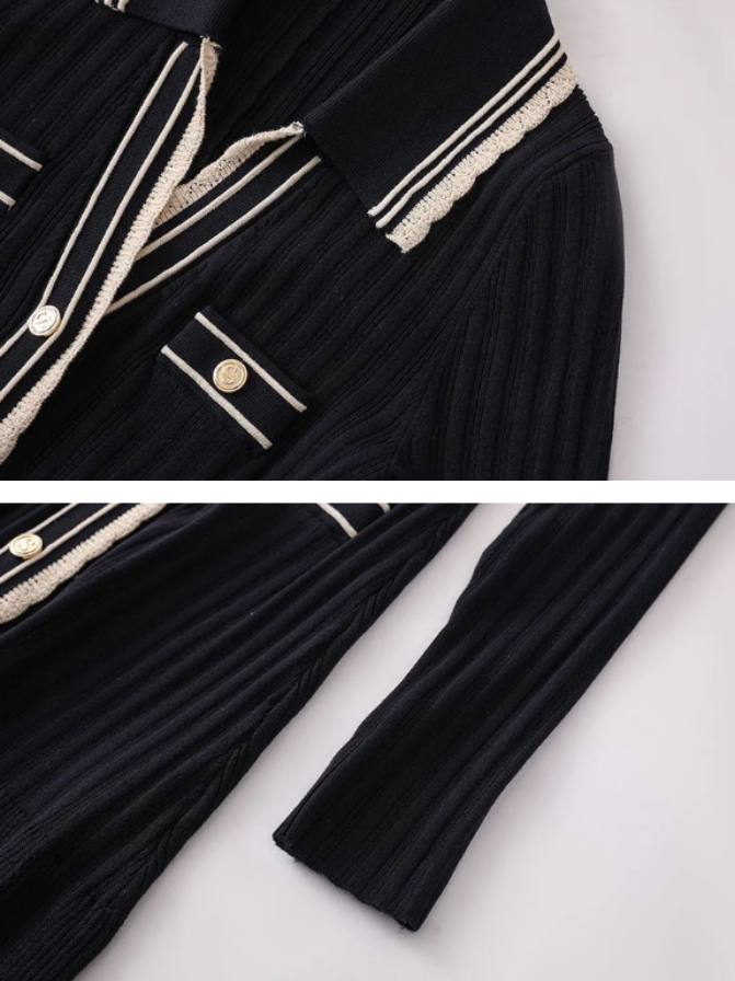 Alexandrine Knit Midi / Maxi Dress - BLACK