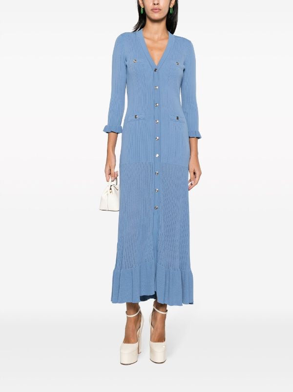 SandroRib knitted midi dress