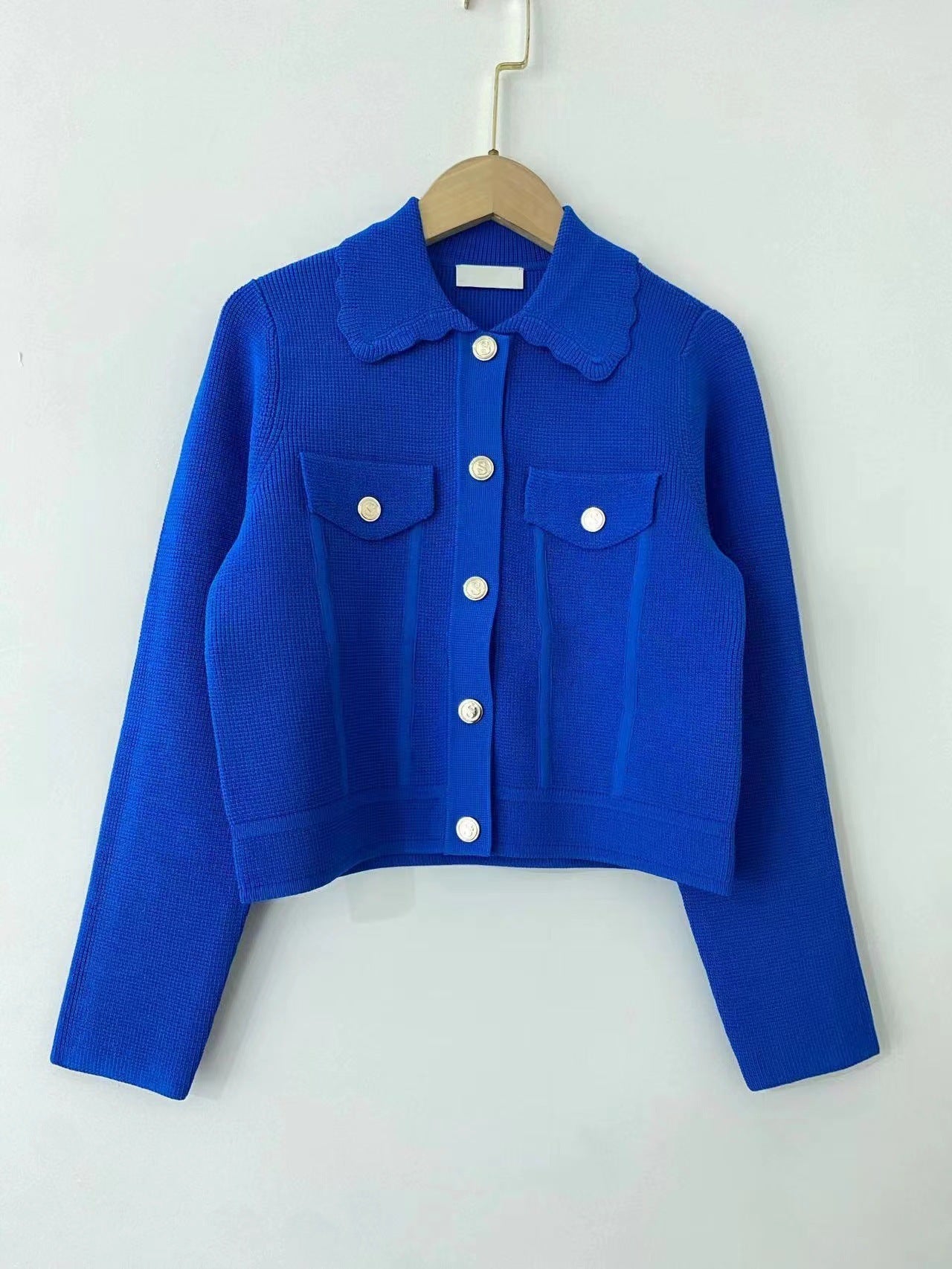 Summer Doll Collar Slim Knit Top Skirt