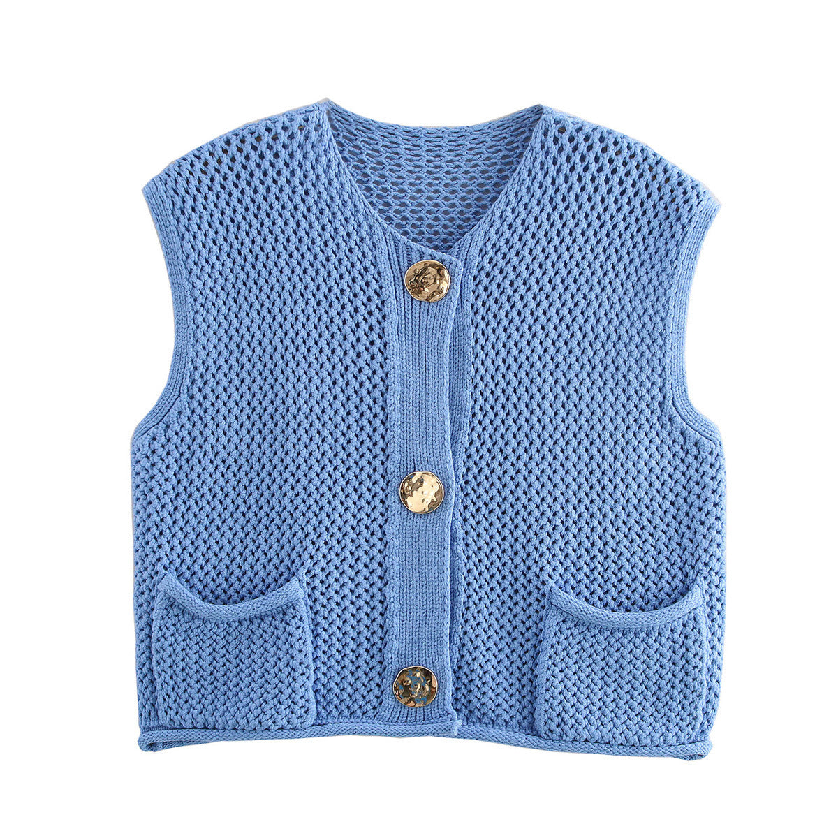 crochet cut-out vest