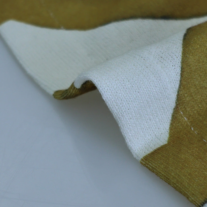 Waist print backless dress