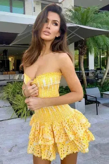 Monaco - Yellow Mini Dress