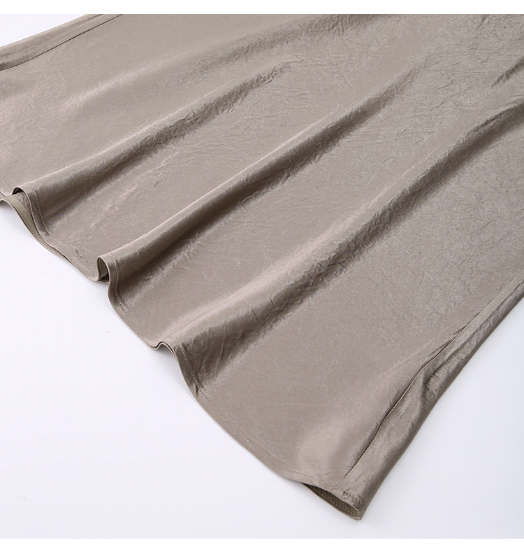 French unique pleated acetate fabric sleeveless dress