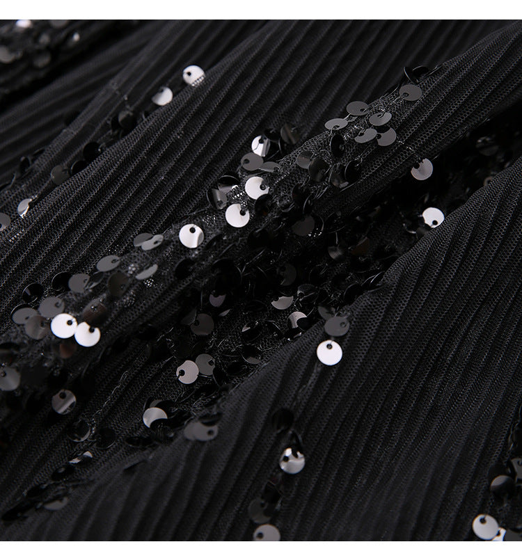 Celebrity round neck sleeveless dress