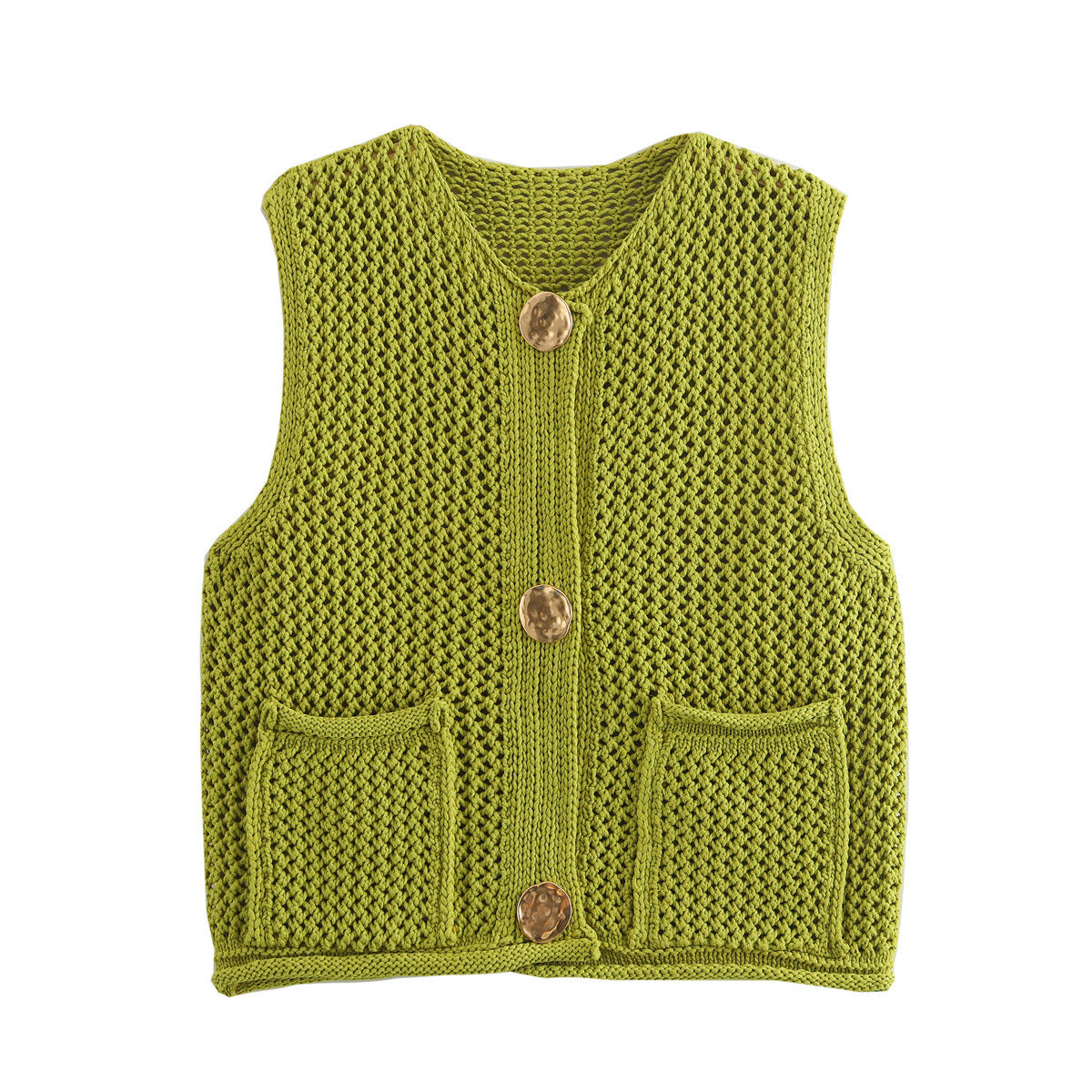 crochet cut-out vest