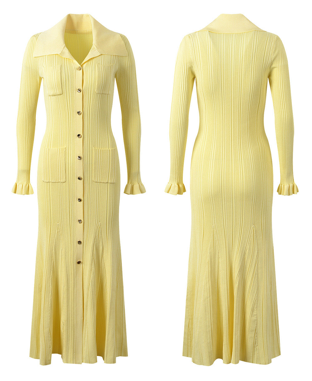 Zaidi Rachida Self Yellow dress