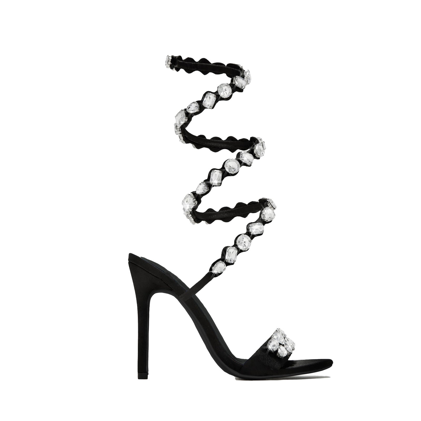 Studded heels-Black & Golden