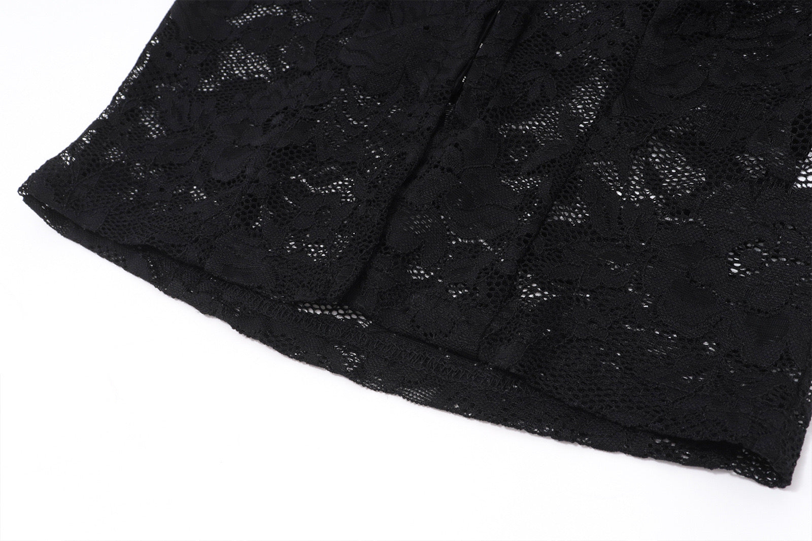CELIA Faux Fur-Trim Lace Cardigan and skirt set in Black