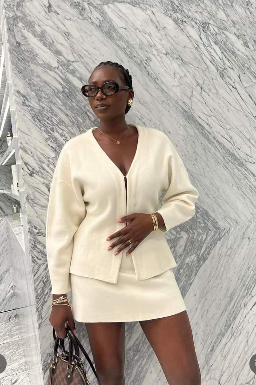 Lola - Tailored Blazer & Skirt Two-Piece Set