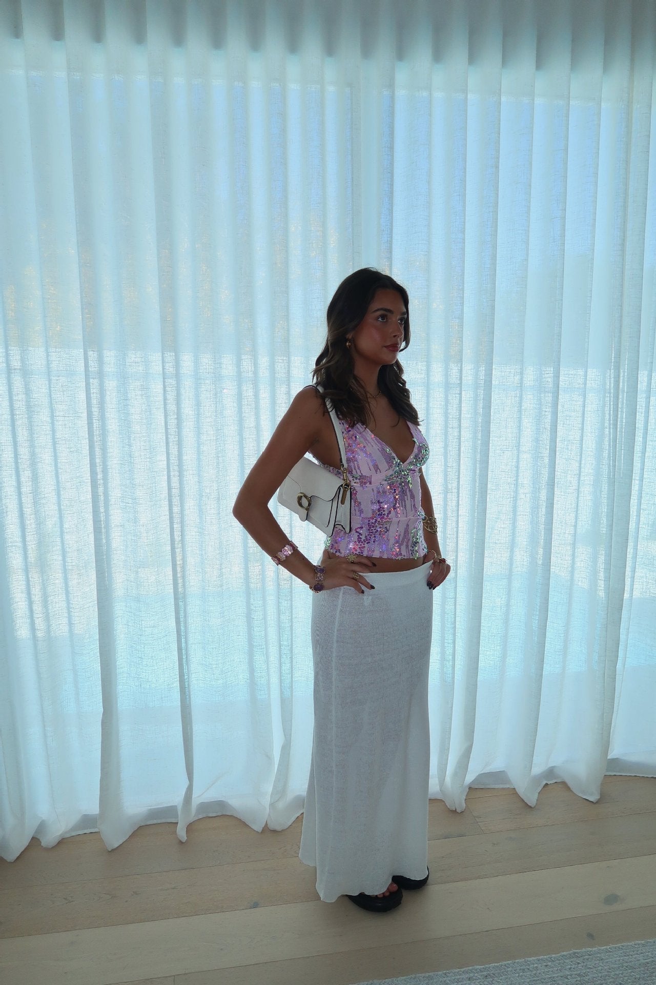 Ivanna - Sequin Halter Tank Top