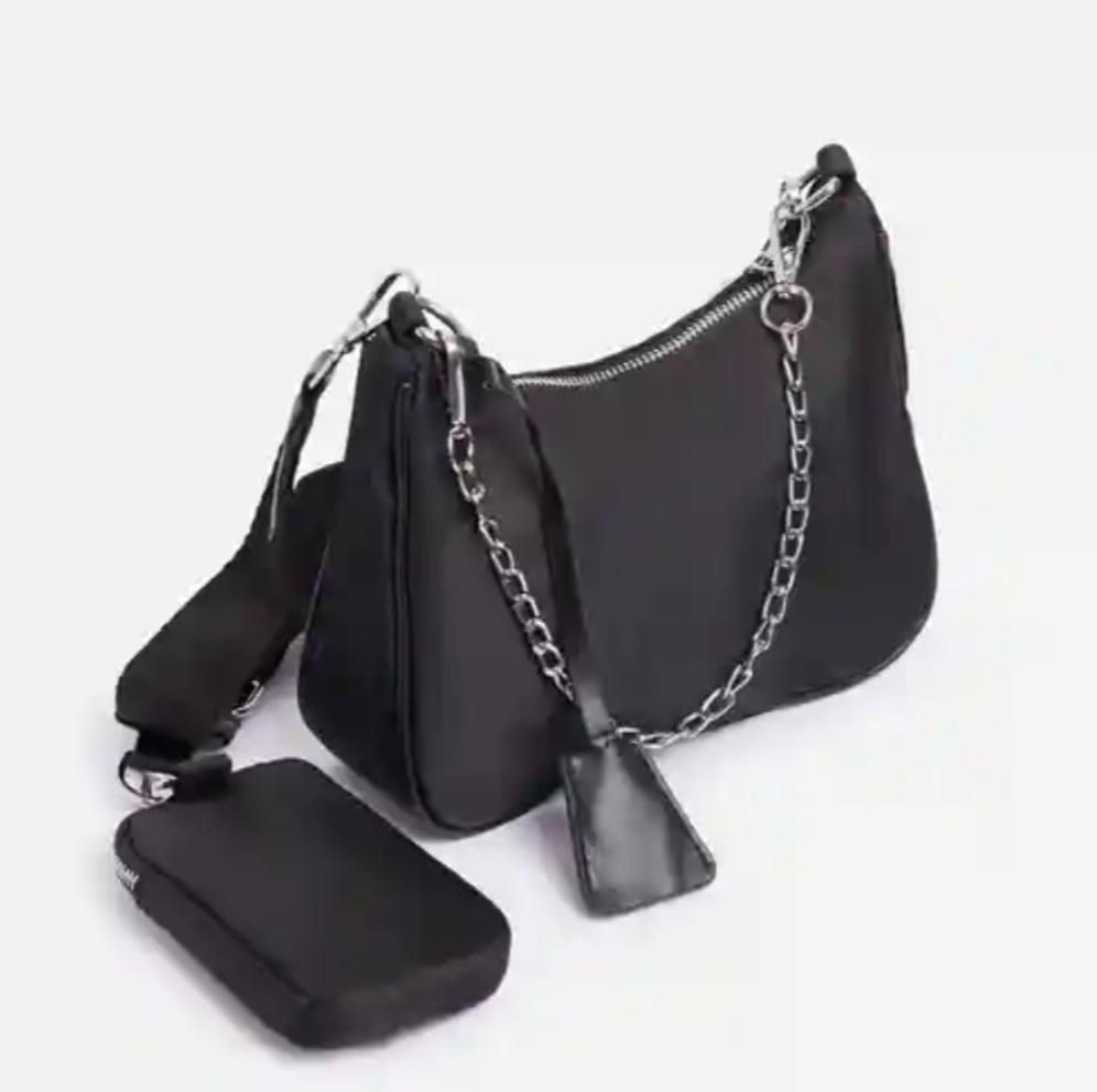 Kendell Nylon Crossbody Bag - Black