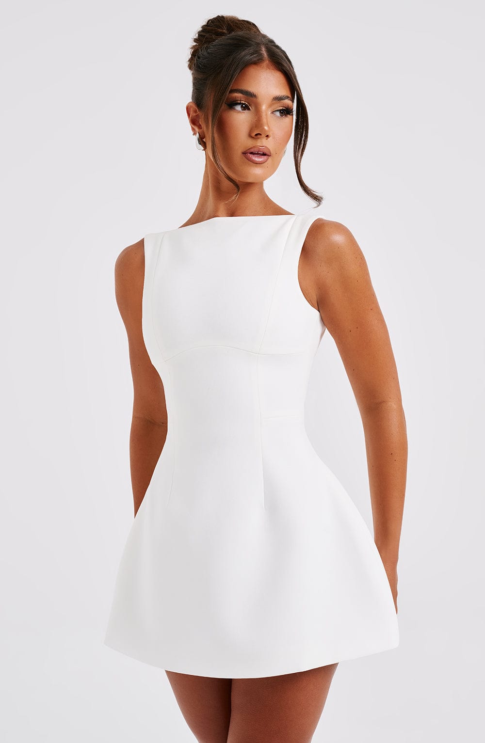 ALANA CLASSIC MINI DRESS - White