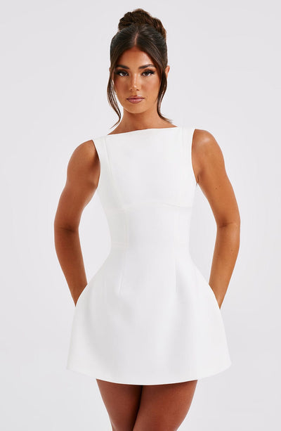 ALANA CLASSIC MINI DRESS - White