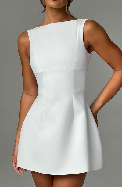 ALANA CLASSIC MINI DRESS - White