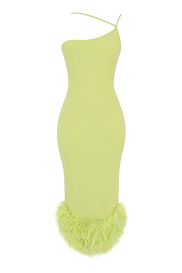 ALESSIA LIME MIDI DRESS - Light green