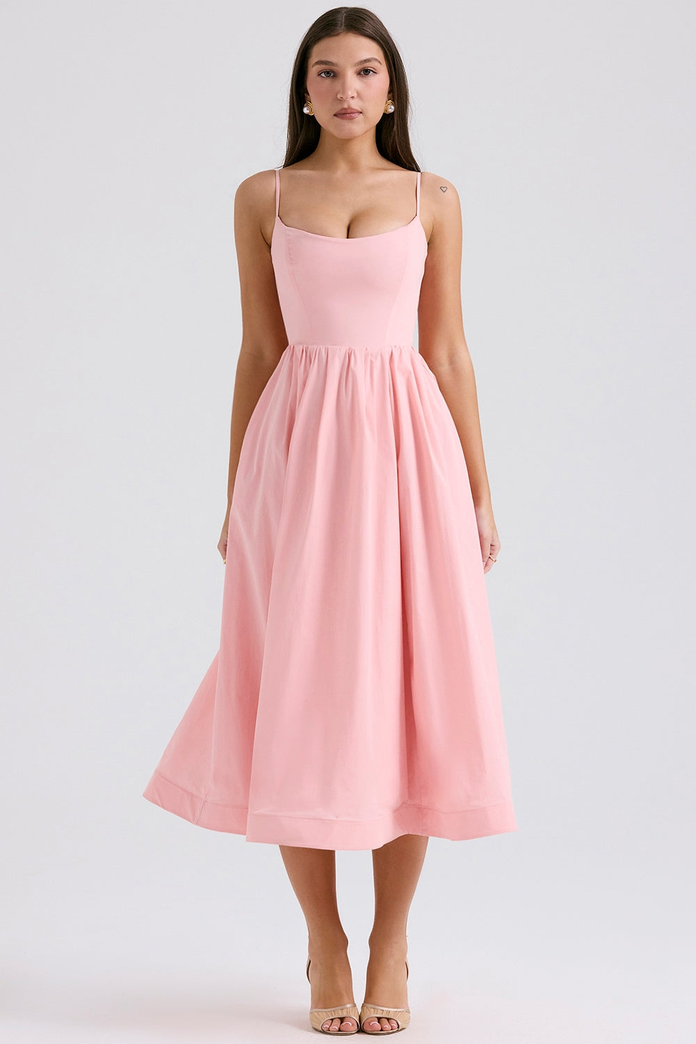 asymmetric floral halter midi dress Esperalia Floral Halter Asymmetric Midi Dress