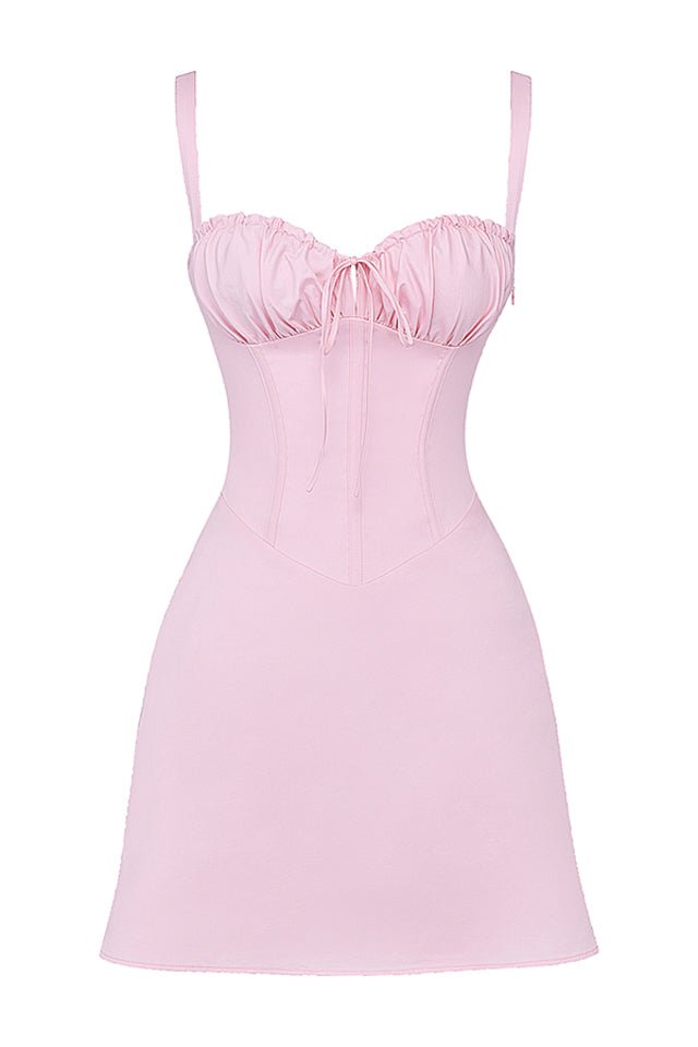 CARLOTTA BABY PINK CORSET MINI DRESS - Light Pink