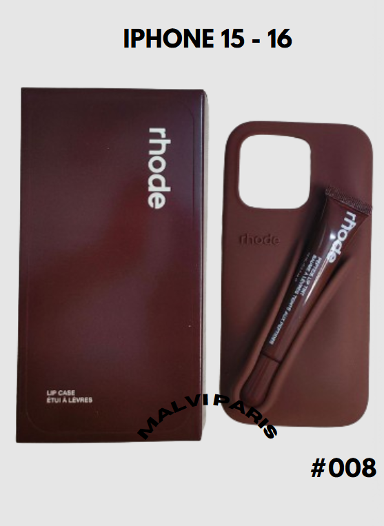 Rho DUO GIFT SET IPHONE 15/16 CASE + LIPGLOSS – Toast, Ribbon, Raspberry Jelly & Espresso
