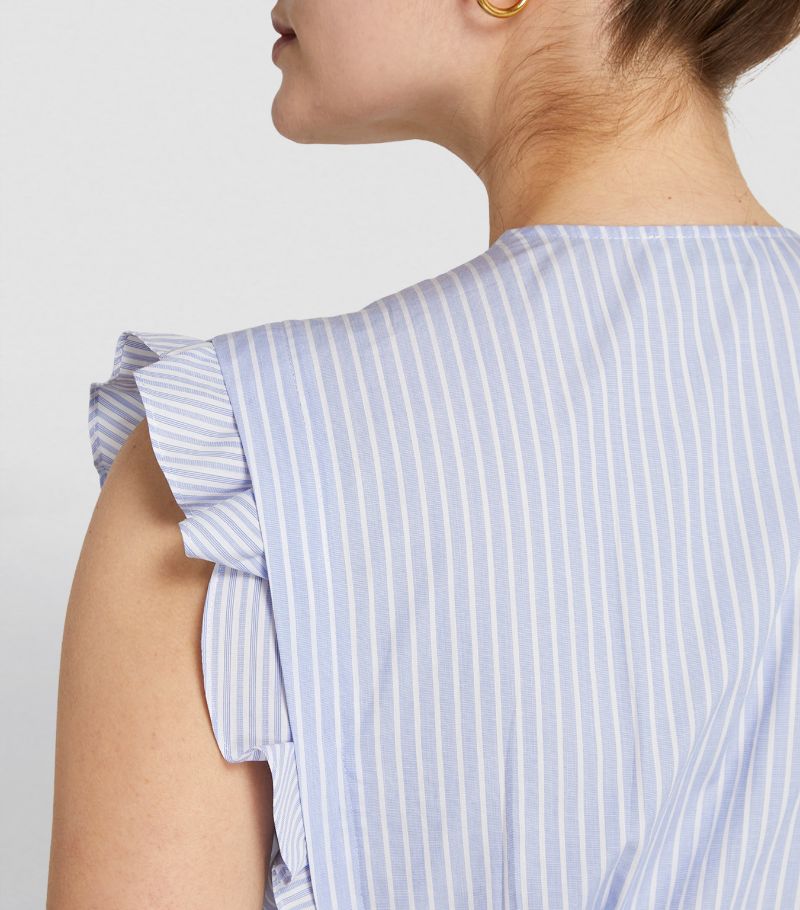 SANDRO Ruffle-Detail Midi Dress