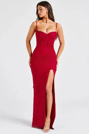 Mina - Appliqué Maxi Dress