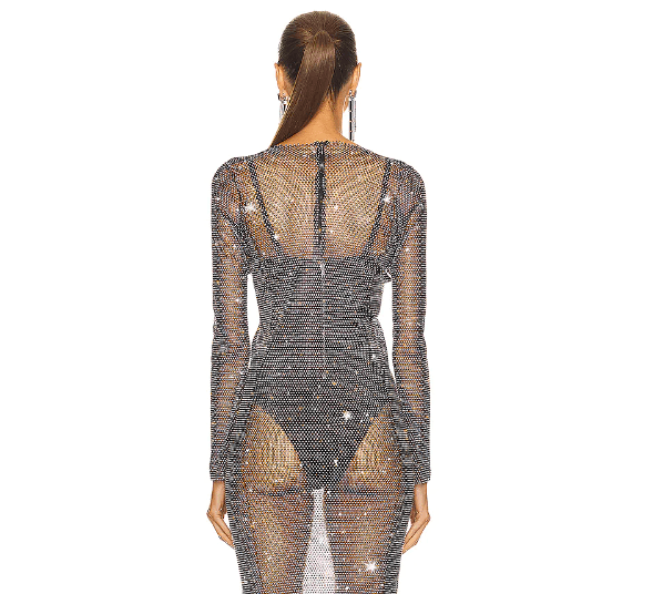 MONACO RHINESTONE EMBELLISHED MINI DRESS - Jet Black