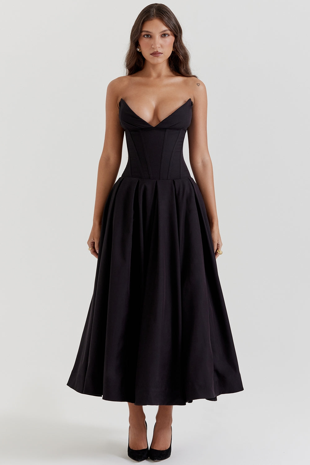 reema ruffle midi dress REEMA RUFFLE MIDI DRESS