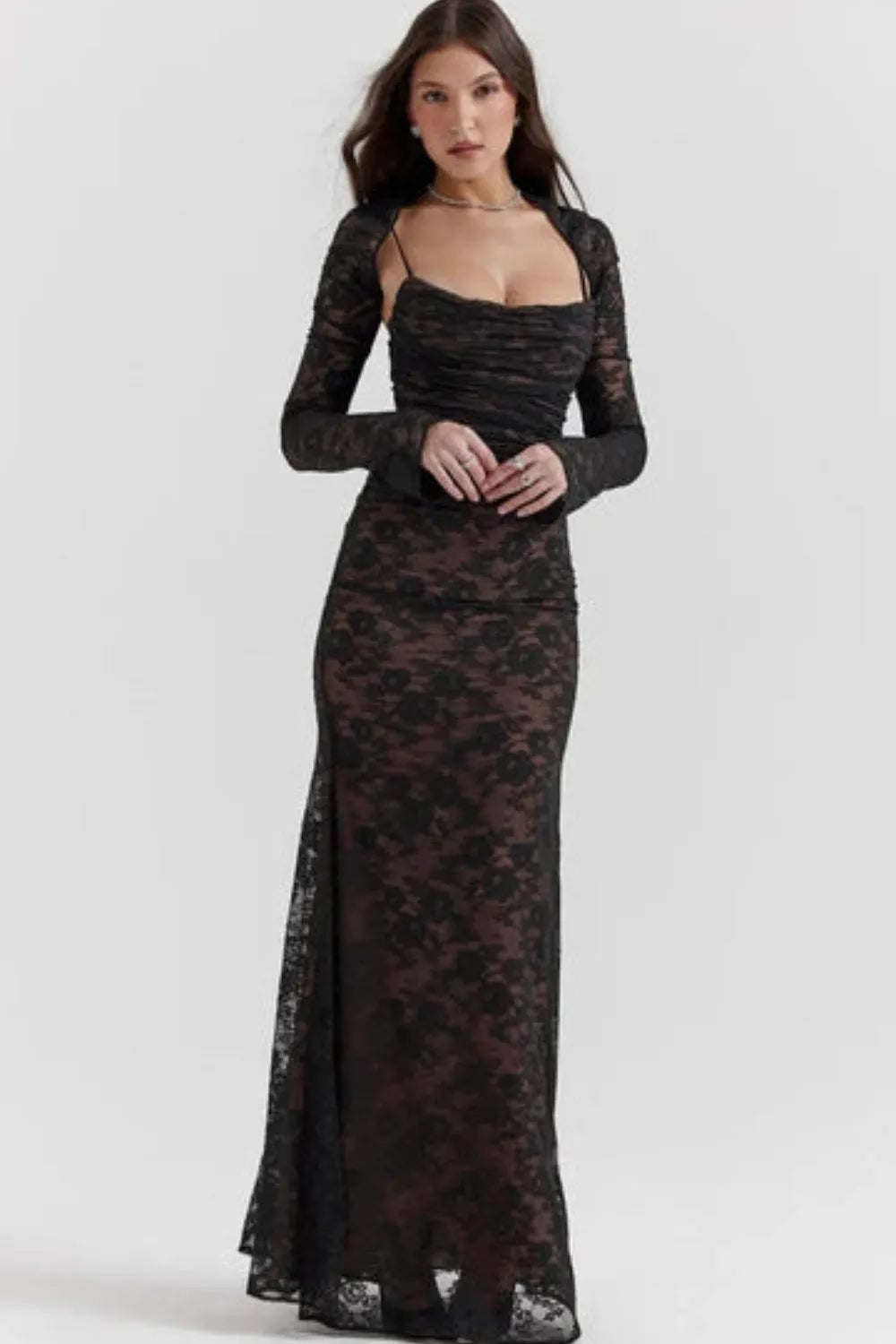 Louna - Floral Lace Maxi Dress
