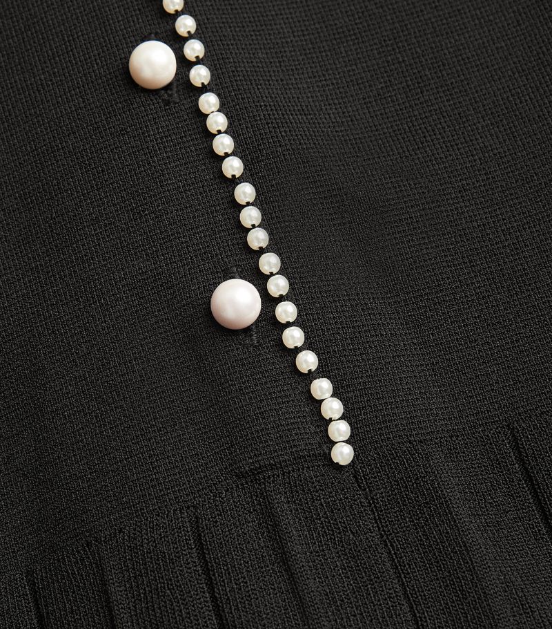 SANDRO Bead-Trim Midi Dress