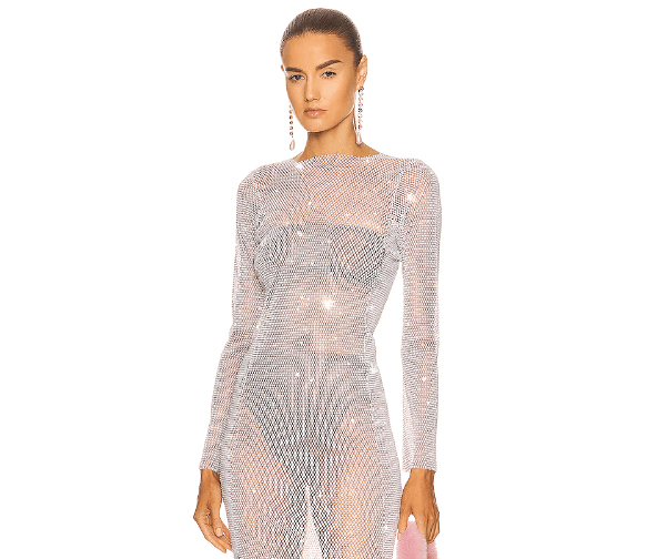 MONACO RHINESTONE EMBELLISHED MINI DRESS - Snow White