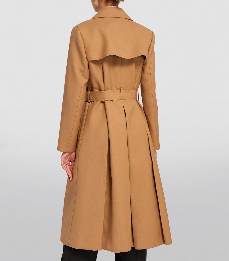 SANDRO Wool-Blend Trench Coat