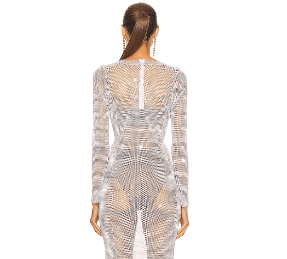 MONACO RHINESTONE EMBELLISHED MINI DRESS - Snow White